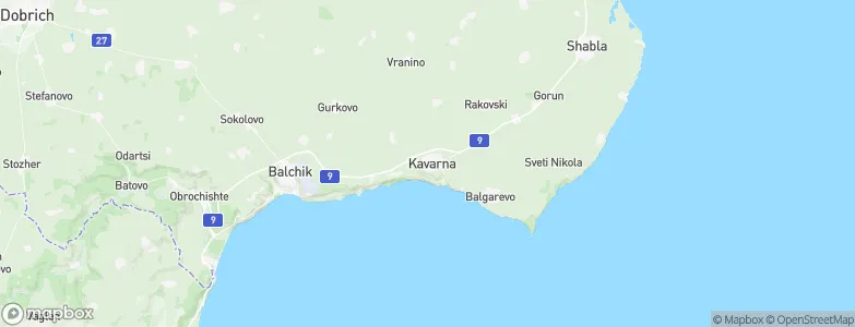 Kavarna, Bulgaria Map