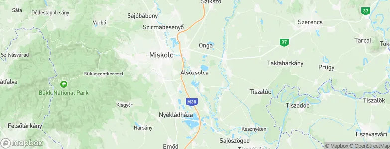 Kavics-banya, Hungary Map