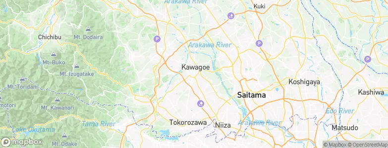 Kawagoe, Japan Map
