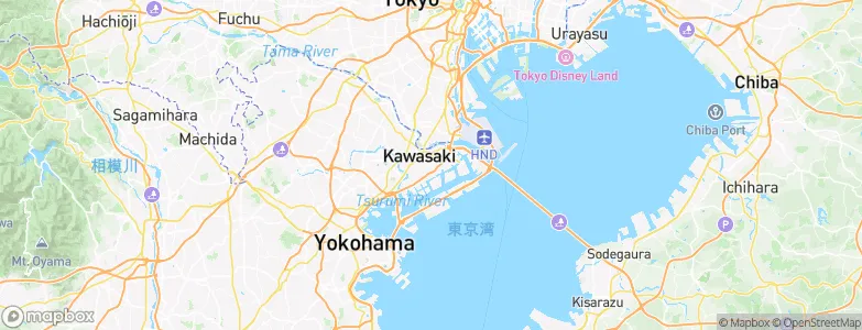 Kawasaki, Japan Map