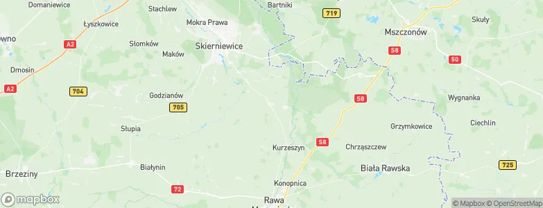 Kawęczyn Nowy, Poland Map