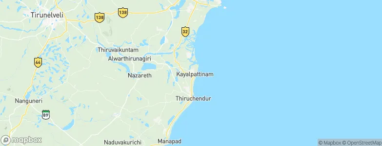 Kayalpattinam, India Map