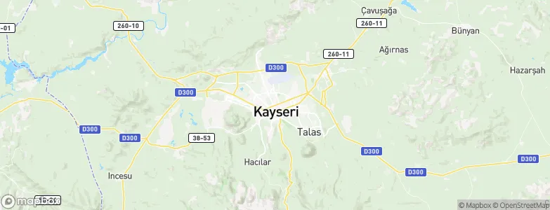 Kayseri, Turkey Map