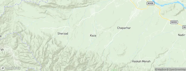 Kaz̲h̲ah, Afghanistan Map