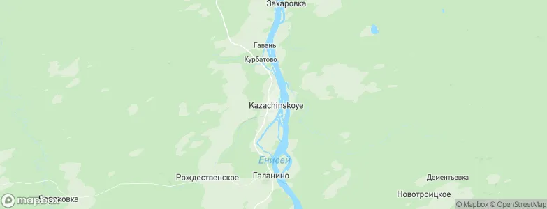 Kazachinskoye, Russia Map