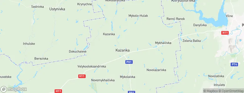 Kazanka, Ukraine Map