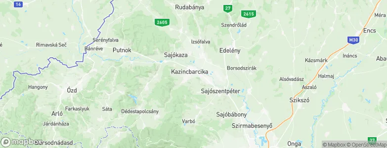 Kazincbarcika, Hungary Map