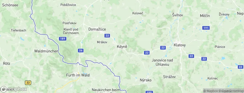 Kdyně, Czechia Map