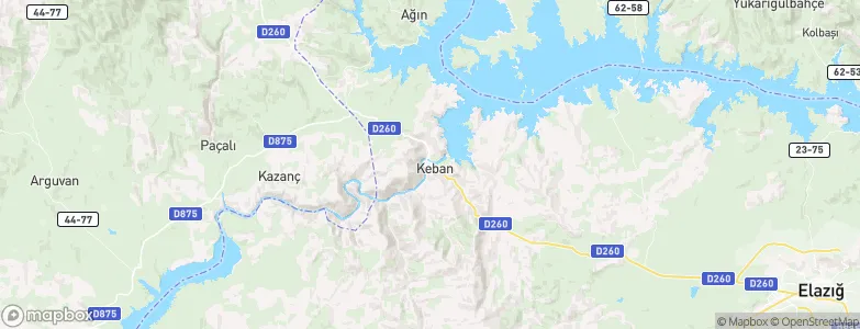 Keban, Turkey Map