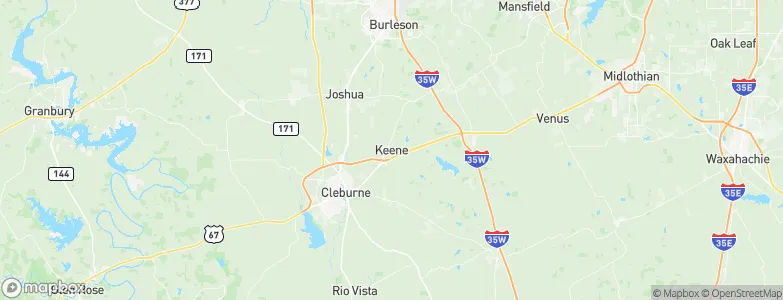 Keene, United States Map