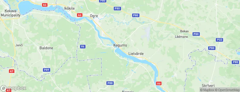 Ķegums, Latvia Map