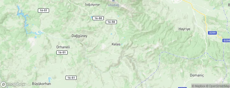 Keles, Turkey Map