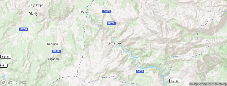 Kemaliye, Turkey Map