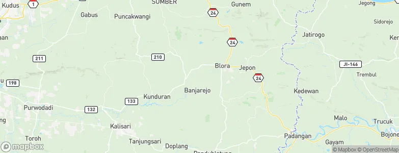 Kembang, Indonesia Map