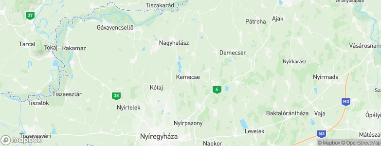 Kemecse, Hungary Map