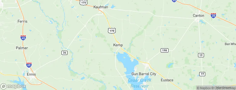 Kemp, United States Map