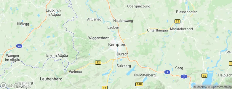 Kempten (Allgäu), Germany Map