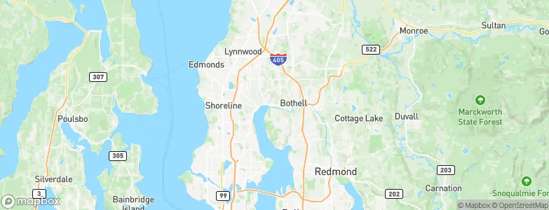 Kenmore, United States Map