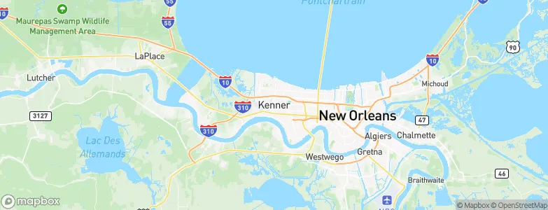 Kenner, United States Map