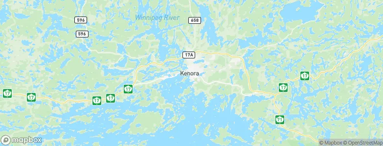 Kenora, Canada Map