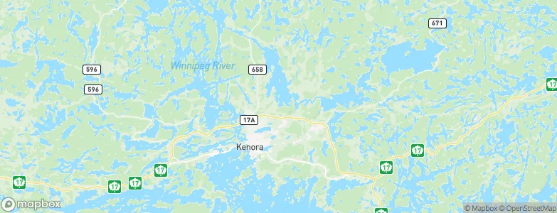 Kenora, Canada Map