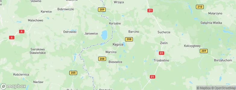 Kępice, Poland Map