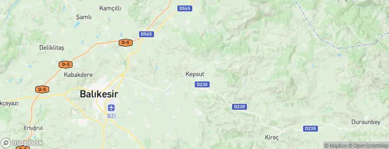 Kepsut, Turkey Map