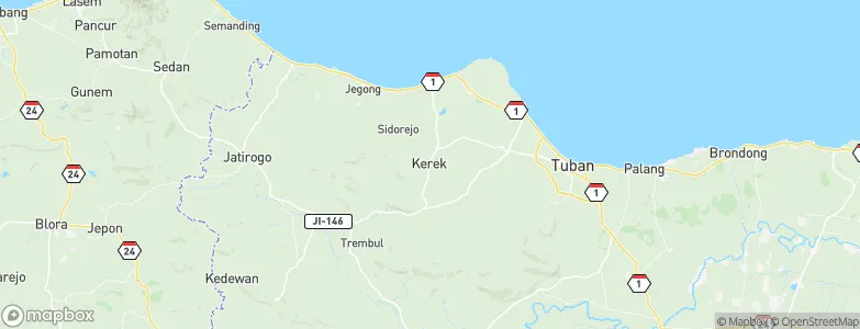 Kerek, Indonesia Map