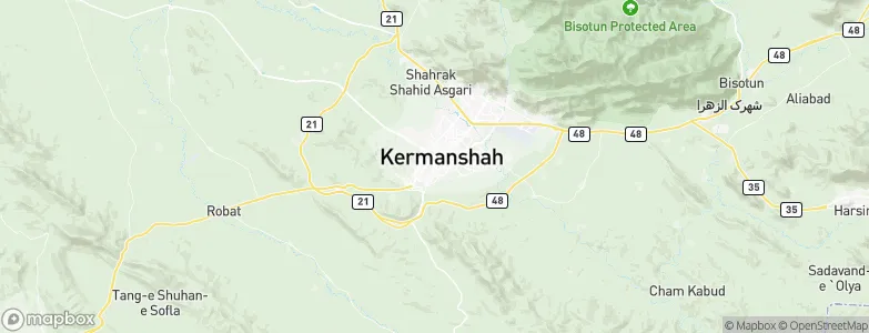 Kermanshah, Iran Map