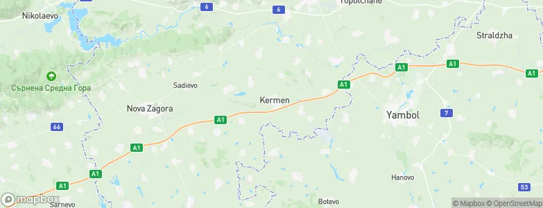 Kermen, Bulgaria Map