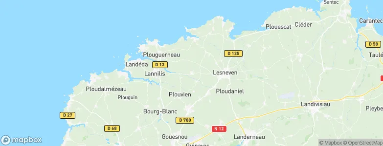 Kernilis, France Map