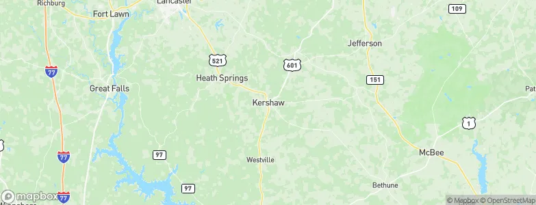 Kershaw, United States Map