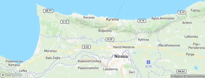 Keryneia, Cyprus Map