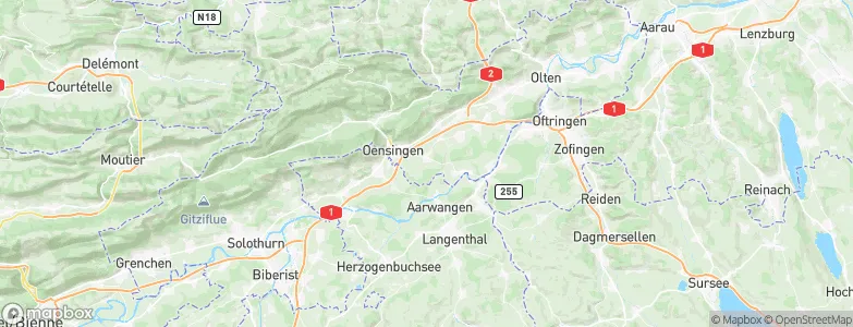 Kestenholz, Switzerland Map