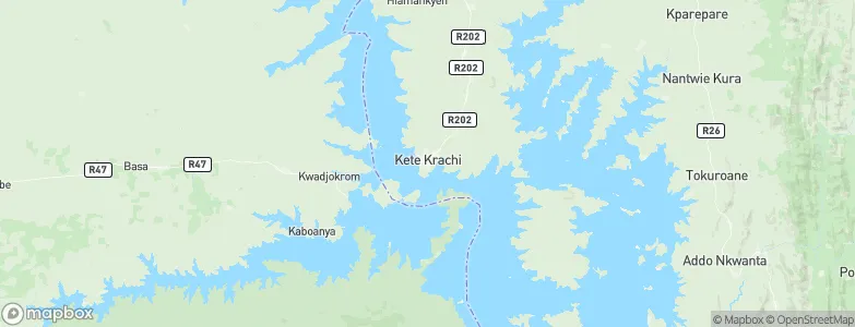 Kete Krachi, Ghana Map