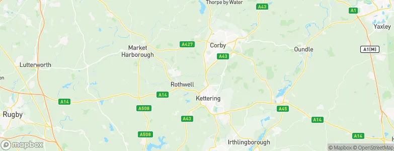 Kettering District, United Kingdom Map