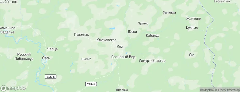 Kez, Russia Map