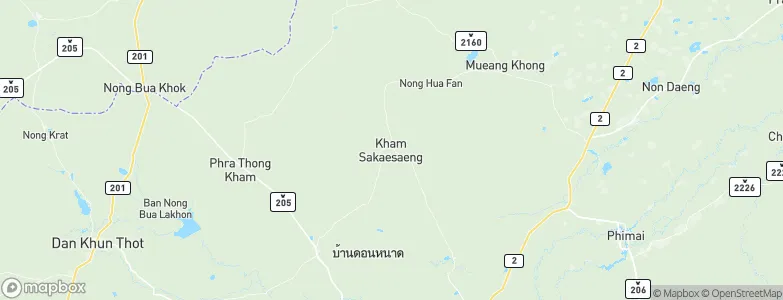 Kham Sakae Saeng, Thailand Map