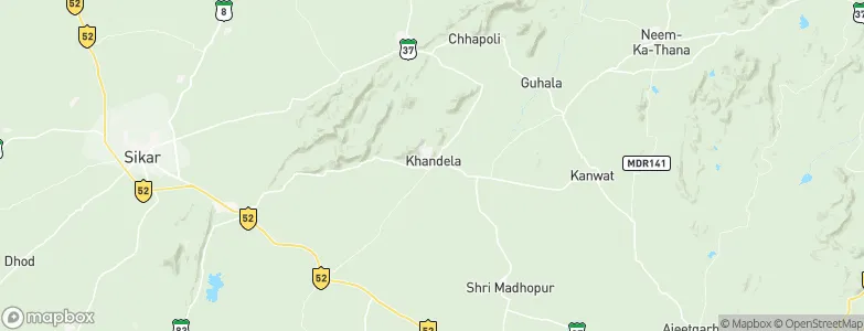 Khandela, India Map