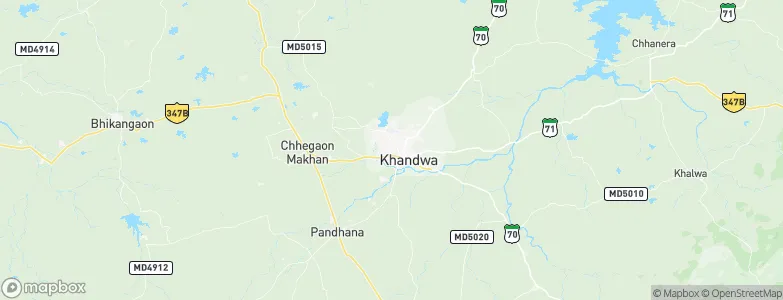 Khandwa, India Map