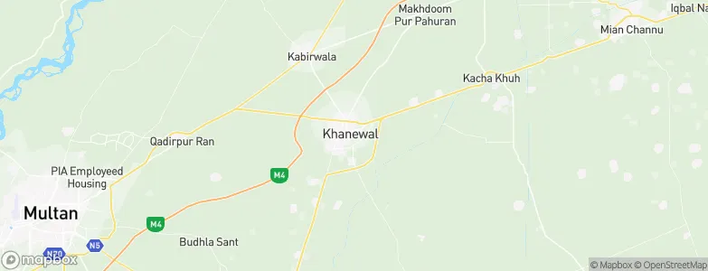 Khanewal, Pakistan Map