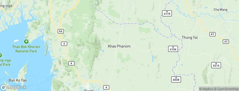 Khao Phanom, Thailand Map