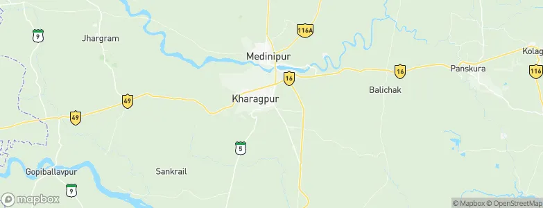 Kharagpur, India Map