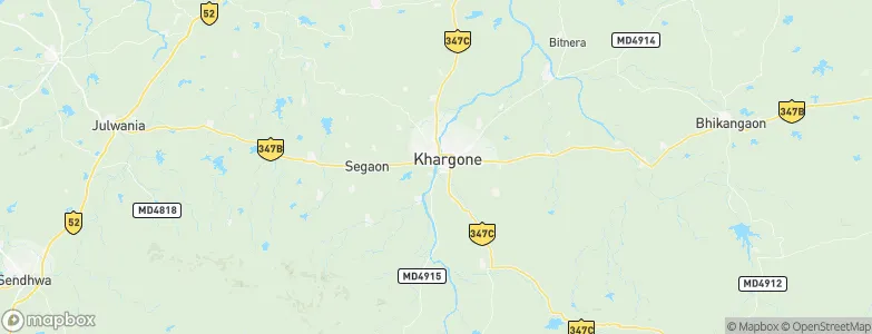 Khargone, India Map