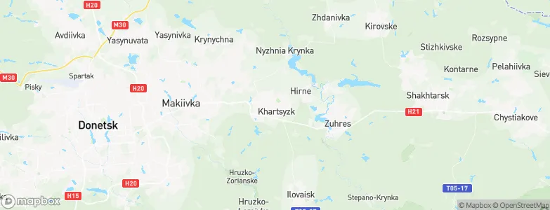 Khartsyzsk, Ukraine Map