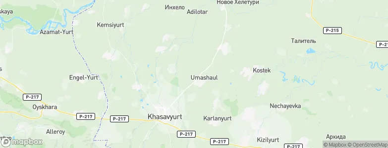 Khasavyurtovskiy Rayon, Russia Map