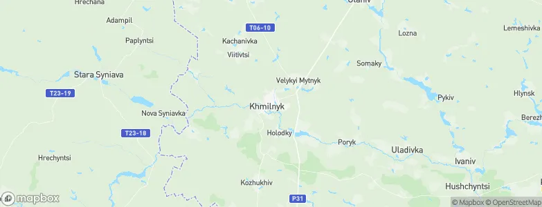 Khmilnyk, Ukraine Map