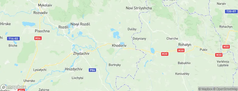Khodoriv, Ukraine Map