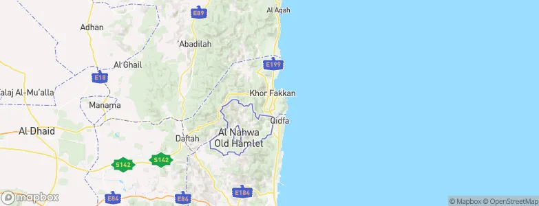 Khor'fakkan, United Arab Emirates Map