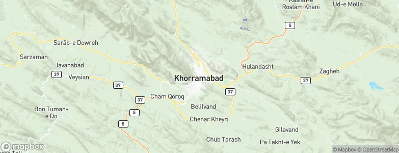 Khorramabad, Iran Map